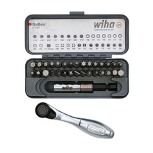 Wiha Tools Wiha 32 Piece GoBox Standard Bit Set with Mini Ratchet