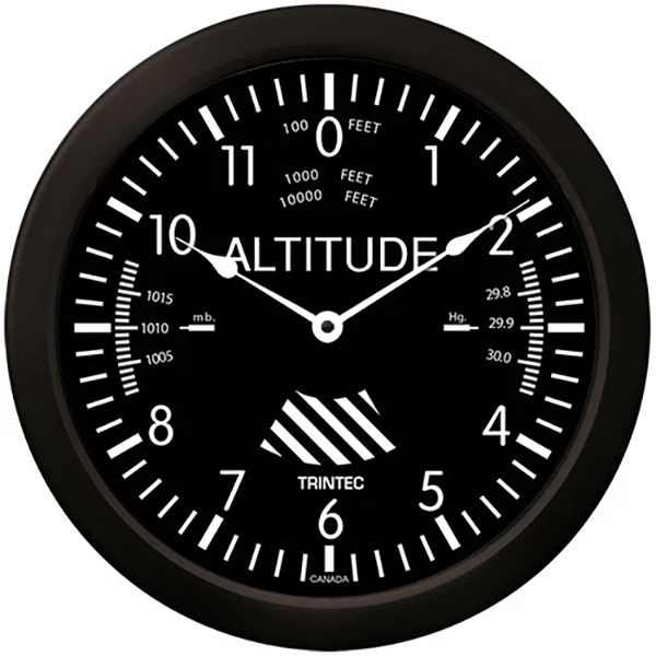 Trintec Trintec 14-Inch Classic Altimeter Aviation Instrument Wall Clock 9060-14