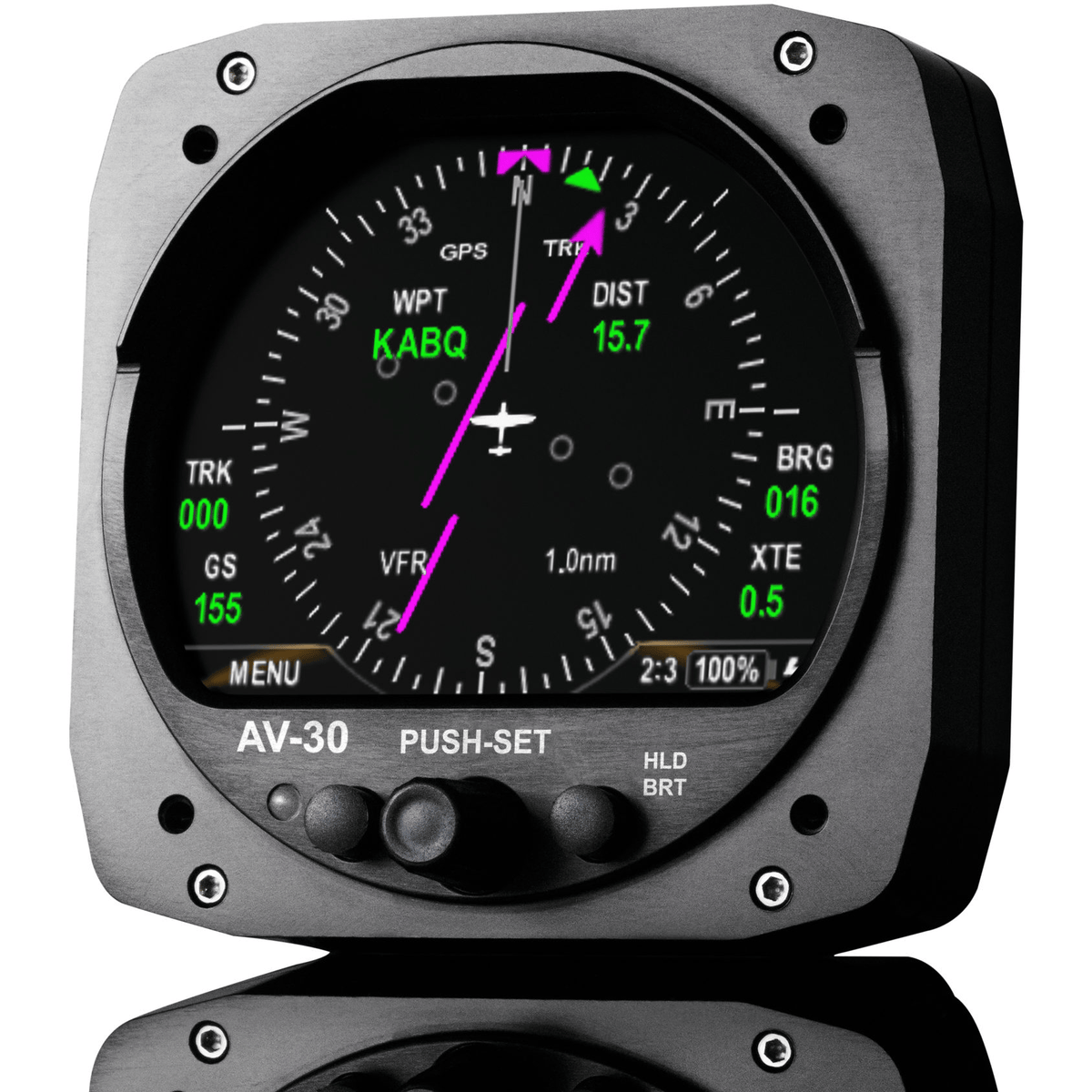 uAvionix uAvionix AV-30-C Certified 3-Inch Digital Multi-Function Display (MFD)