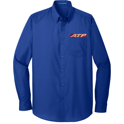 Airline Transport Professionals Unisex Long Sleeve / Royal Blue / XSmall ATP CFI Royal Blue Carefree Poplin Shirt