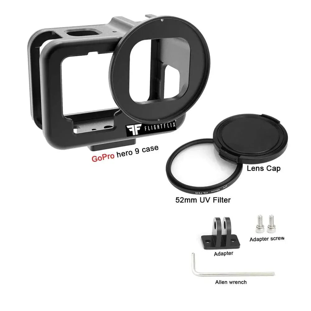 MyGoFlight Video Flight Flix Metal GoPro Safe Case Hero w/ filter - Hero 9/10/11/12/13