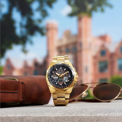 Citizen Watch Watches Citizen Promaster Skyhawk A-T Gold-Tone Black Dial Watch JY8144-50E