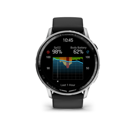 Garmin Watches Garmin D2 Air X15 Aviator Smartwatch – Silver with Black Silicone Band