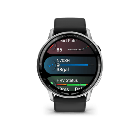 Garmin Watches Garmin D2 Air X15 Aviator Smartwatch – Silver with Black Silicone Band