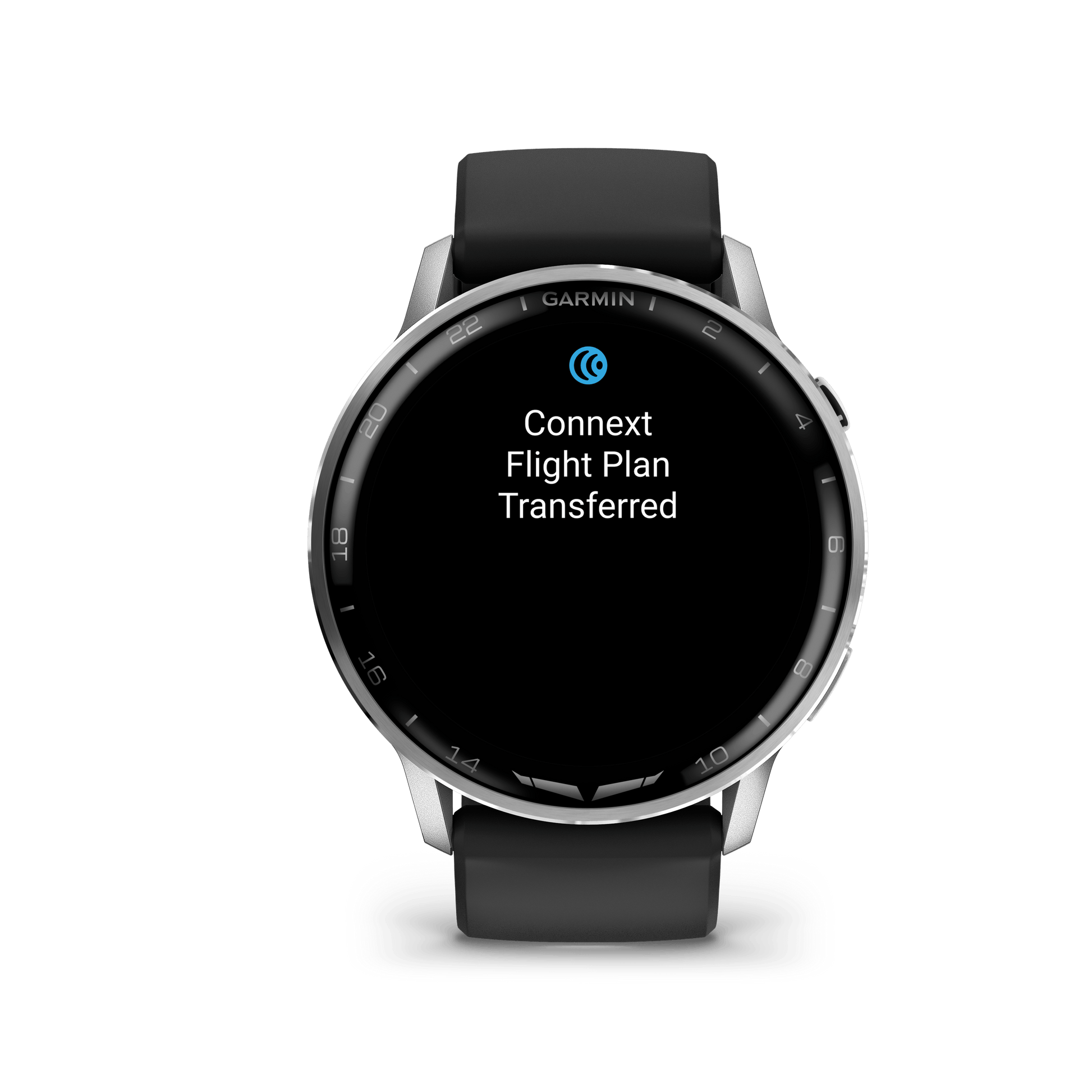 Garmin Watches Garmin D2 Air X15 Aviator Smartwatch – Silver with Black Silicone Band