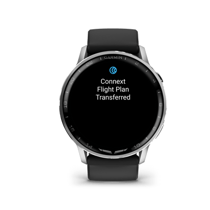 Garmin Watches Garmin D2 Air X15 Aviator Smartwatch – Silver with Black Silicone Band