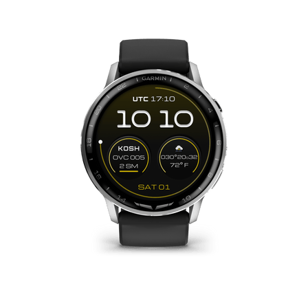 Garmin Watches Garmin D2 Air X15 Aviator Smartwatch – Silver with Black Silicone Band