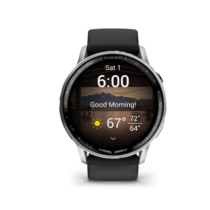 Garmin Watches Garmin D2 Air X15 Aviator Smartwatch – Silver with Black Silicone Band