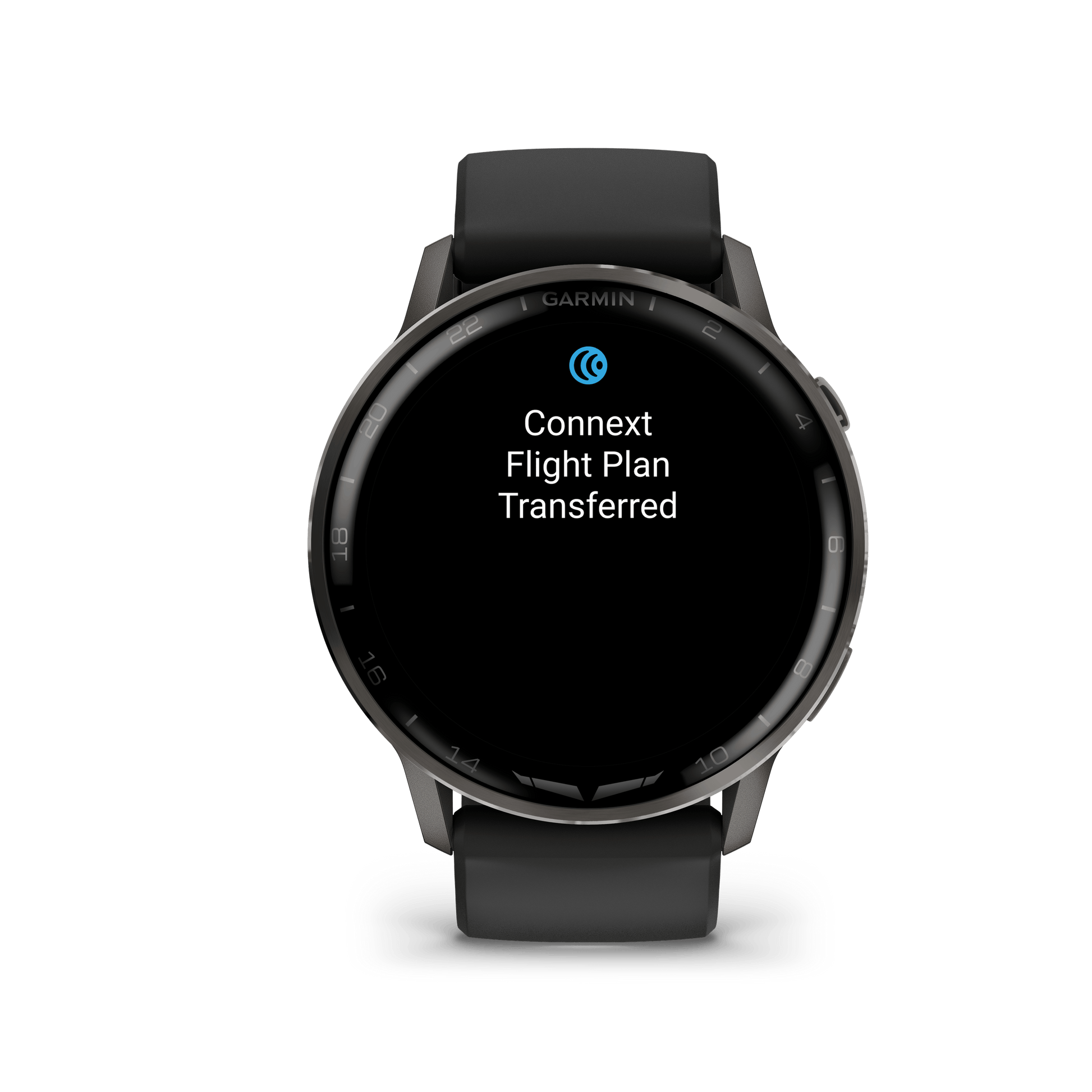 Garmin Watches Garmin D2 Air X15 Aviator Smartwatch: Slate with Black Silicone Band