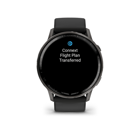 Garmin Watches Garmin D2 Air X15 Aviator Smartwatch: Slate with Black Silicone Band