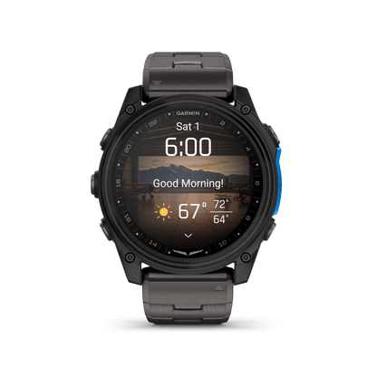 Garmin Watches Garmin D2 Mach 2 Aviator Smartwatch: Carbon Gray DLC Titanium with Vented Titanium Bracelet (51 mm)