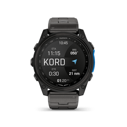 Garmin Watches Garmin D2 Mach 2 Aviator Smartwatch: Carbon Gray DLC Titanium with Vented Titanium Bracelet (51 mm)