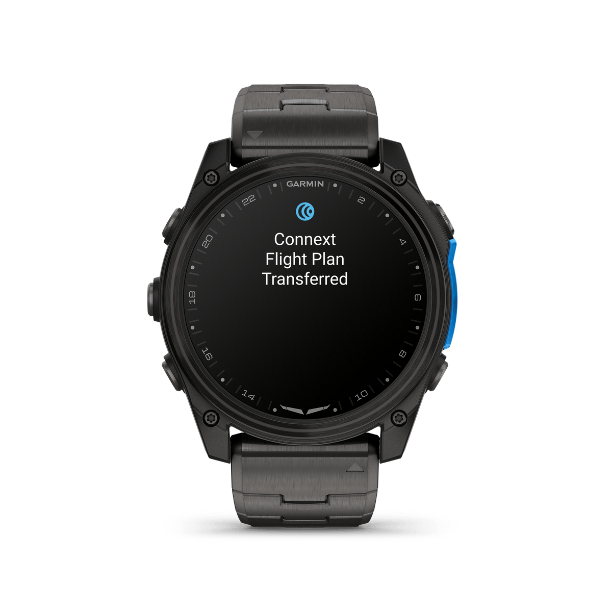 Garmin Watches Garmin D2 Mach 2 Aviator Smartwatch: Carbon Gray DLC Titanium with Vented Titanium Bracelet (51 mm)