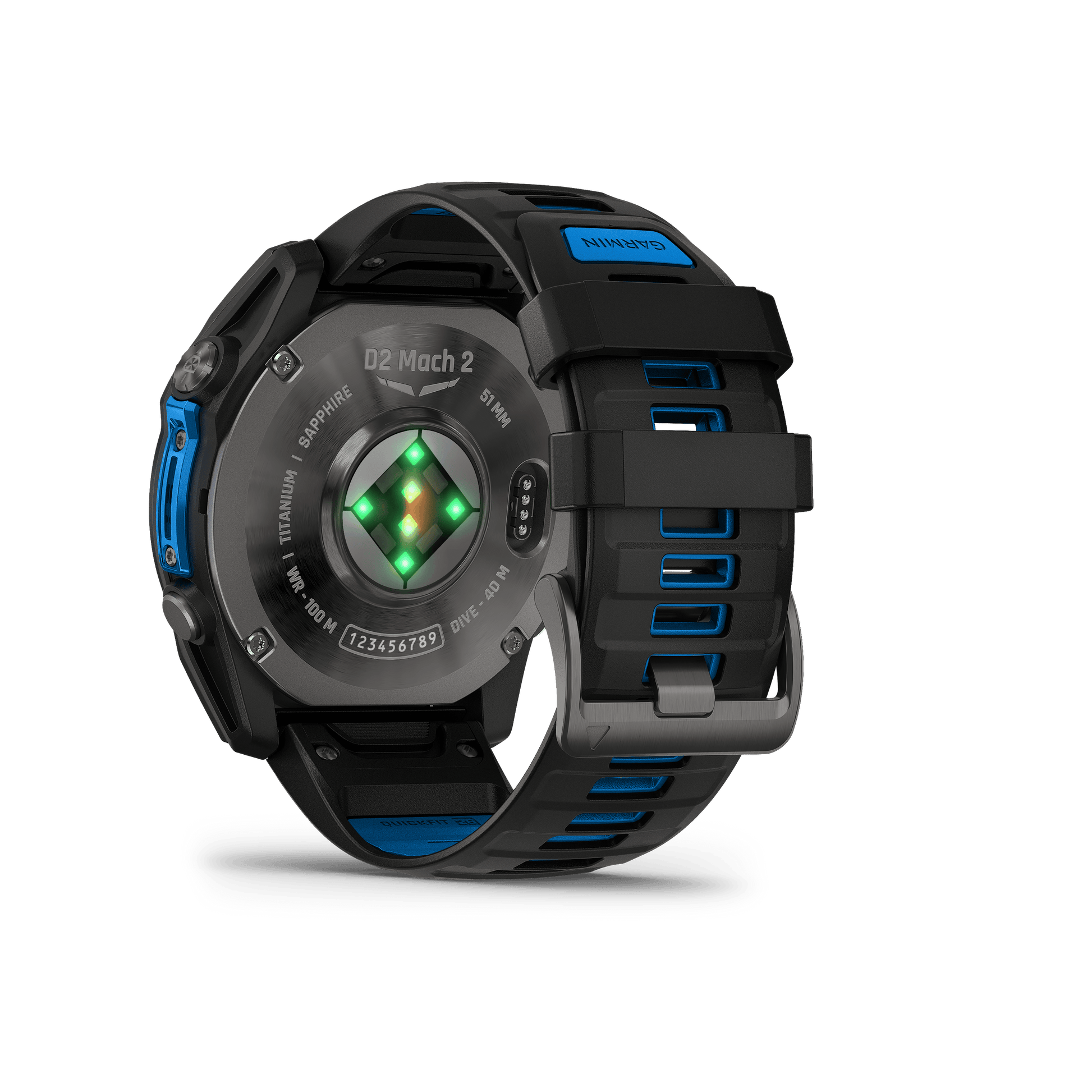 Garmin Watches Garmin D2 Mach 2 Aviator Smartwatch: Carbon Gray DLC Titanium with Vented Titanium Bracelet (51 mm)