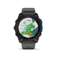 Garmin Watches Garmin D2 Mach 2 Aviator Smartwatch: Carbon Gray DLC Titanium with Vented Titanium Bracelet (51 mm)