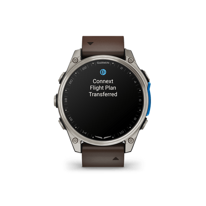 Garmin Watches Garmin D2 Mach 2 Aviator Smartwatch: Titanium with Oxford Brown Leather Band (47 mm)