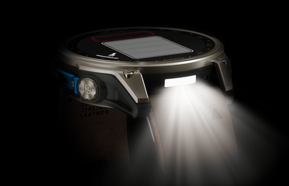 Garmin Watches Garmin D2 Mach 2 Aviator Smartwatch: Titanium with Oxford Brown Leather Band (47 mm)