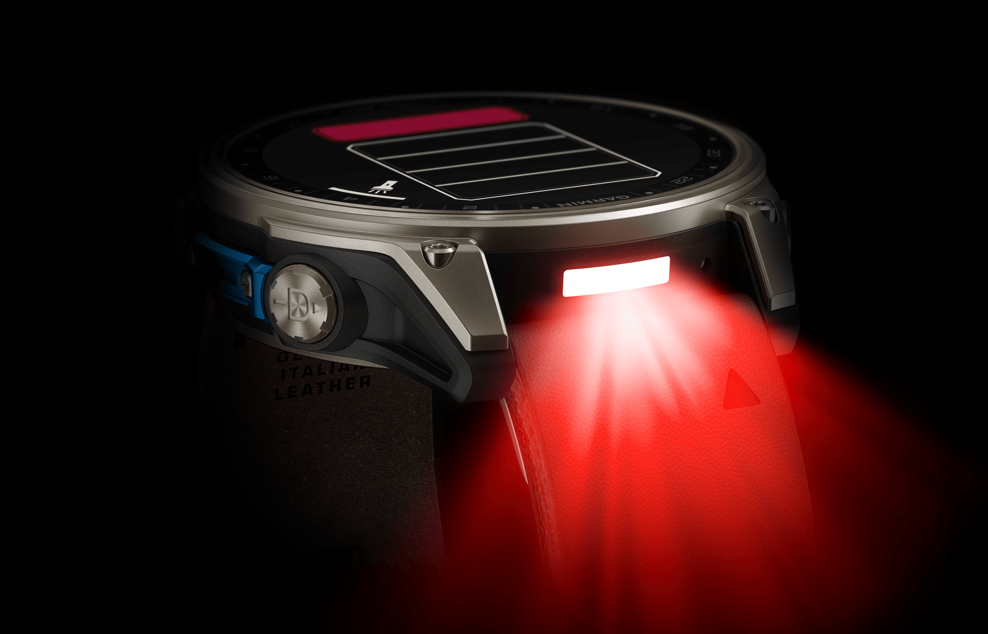 Garmin Watches Garmin D2 Mach 2 Aviator Smartwatch: Titanium with Oxford Brown Leather Band (47 mm)