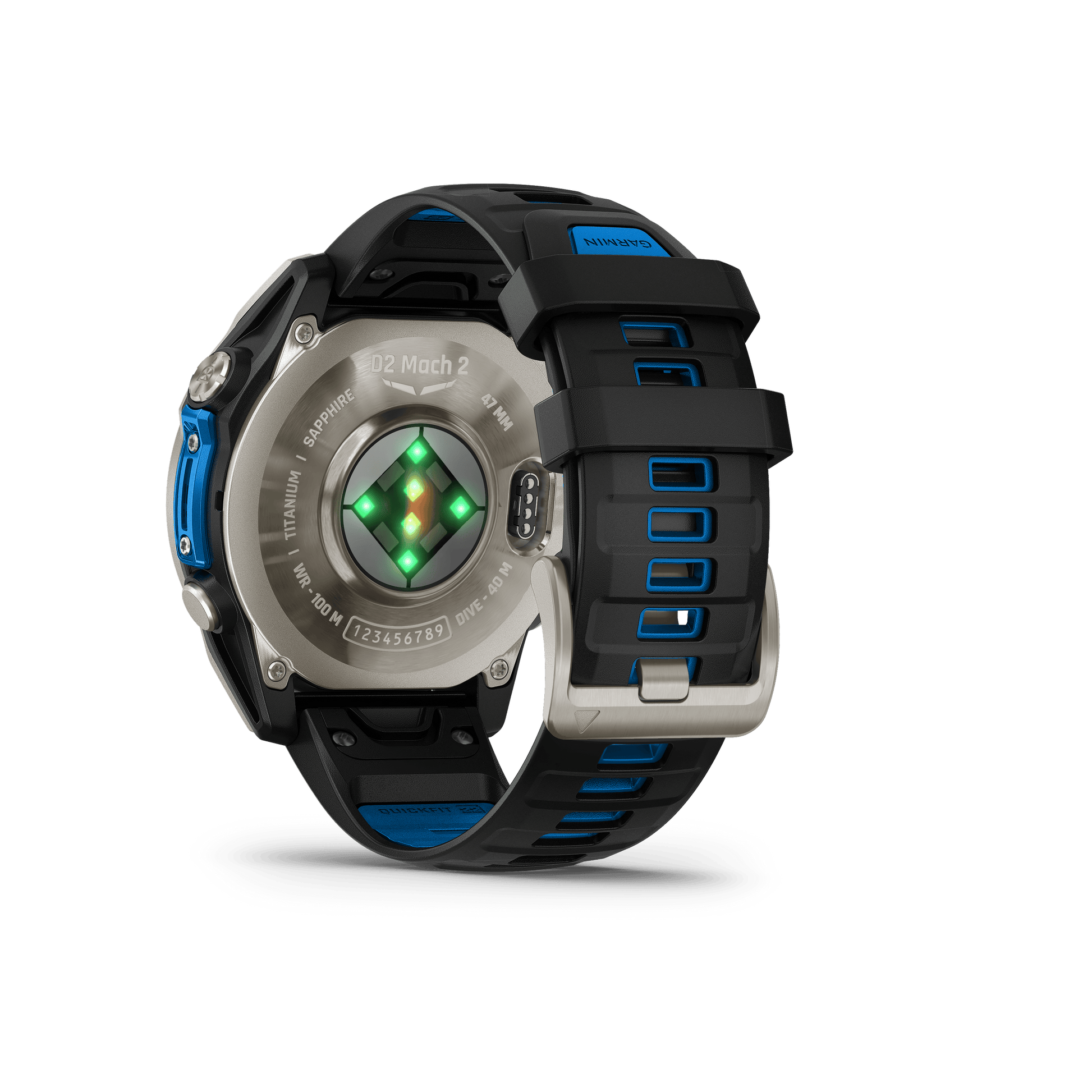 Garmin Watches Garmin D2 Mach 2 Aviator Smartwatch: Titanium with Oxford Brown Leather Band (47 mm)