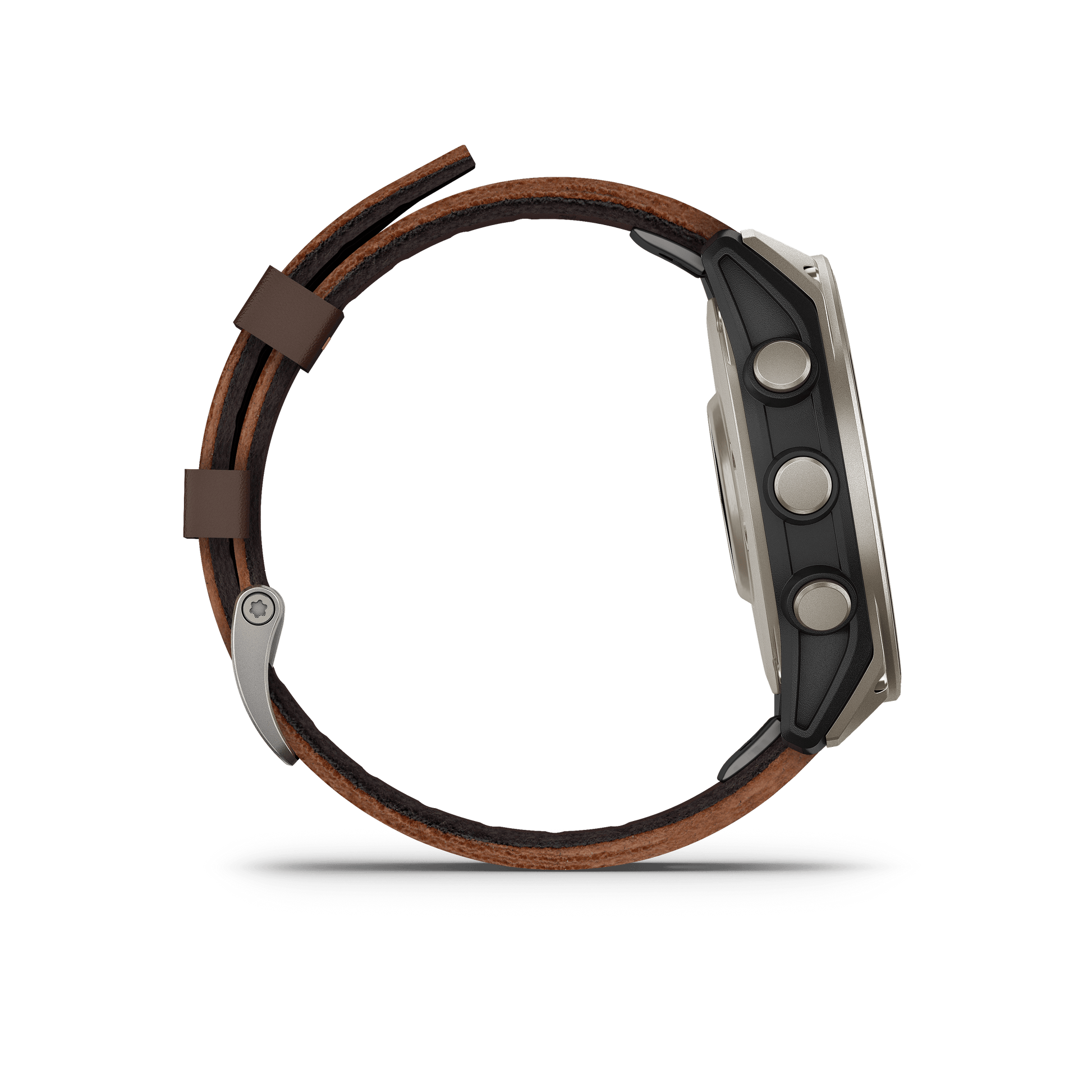 Garmin Watches Garmin D2 Mach 2 Aviator Smartwatch: Titanium with Oxford Brown Leather Band (47 mm)