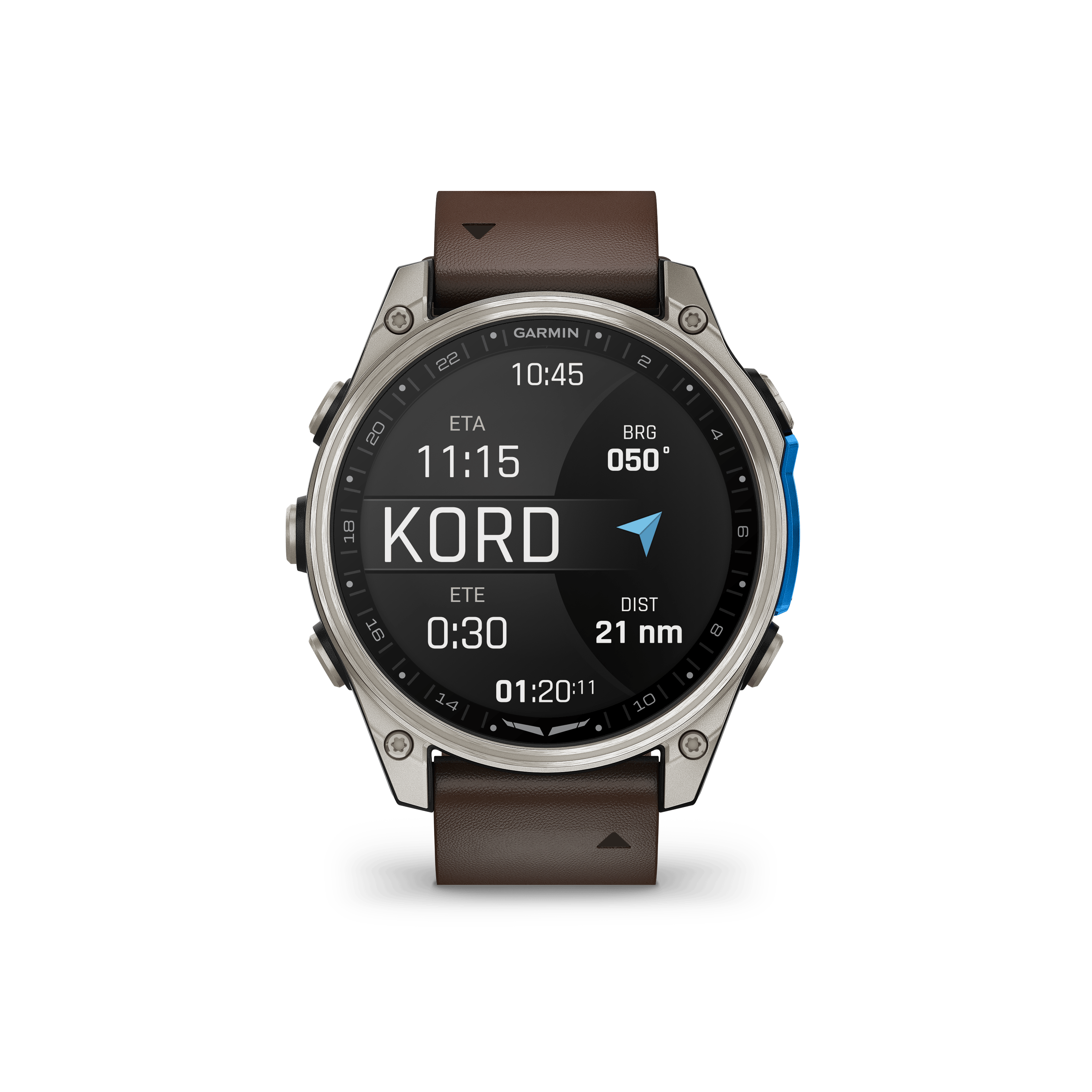 Garmin D2 Mach 2 Aviator Smartwatch: Carbon Gray DLC Titanium with Vented Titanium Bracelet (51 mm)