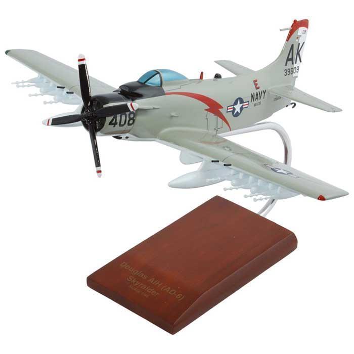 A1H Skyraider USN Mahogany Model - PilotMall.com