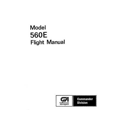 Aero Commander 560E 1957-60 Flight Manual (part# AC560E57-60-F-C)