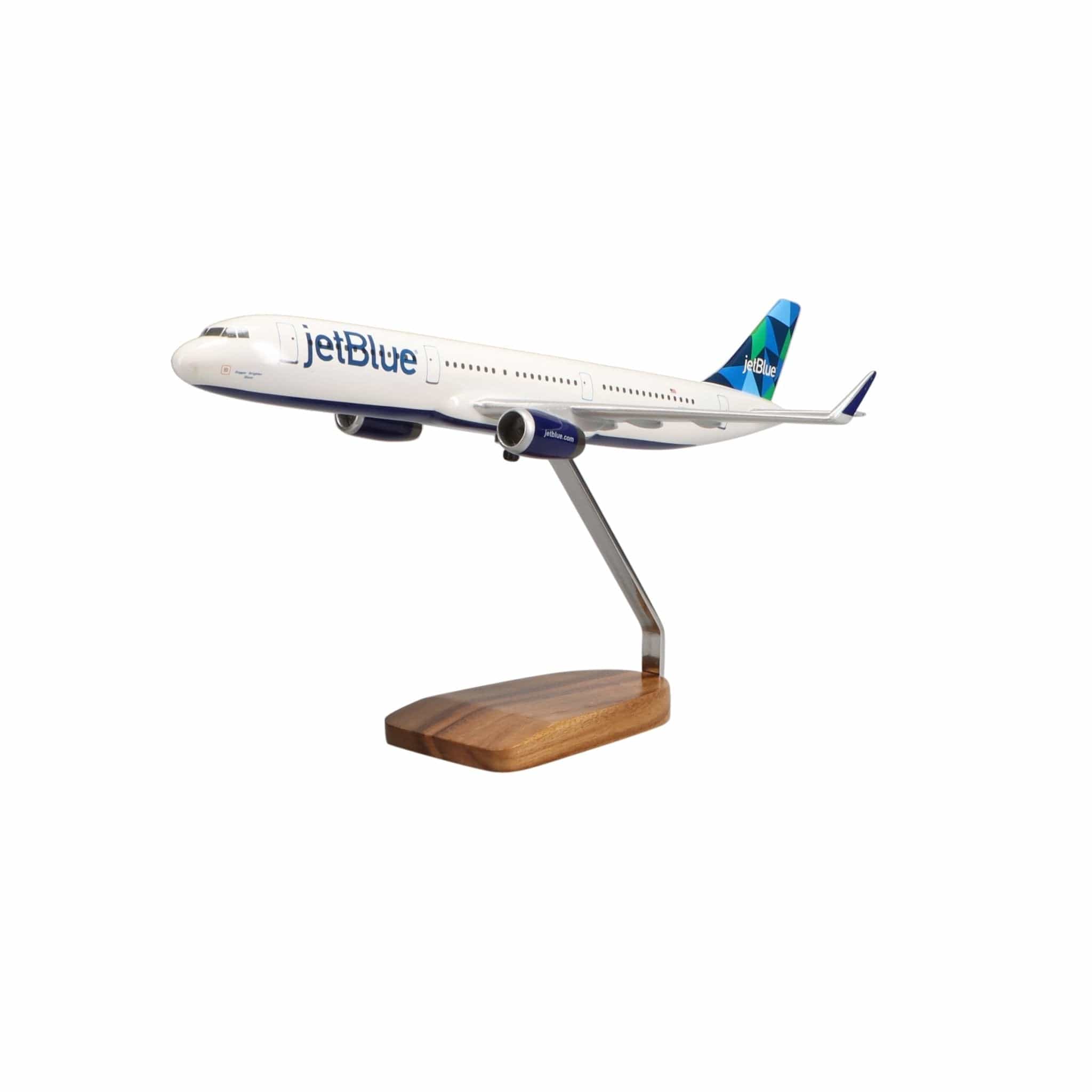 Airbus A321 Jetblue Airways Large Mahogany Model
