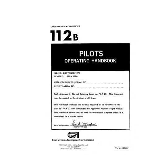 Essco Aircraft Aircraft Manual Aero Commander 112B Rockwell 1977 POH (M112003-1)