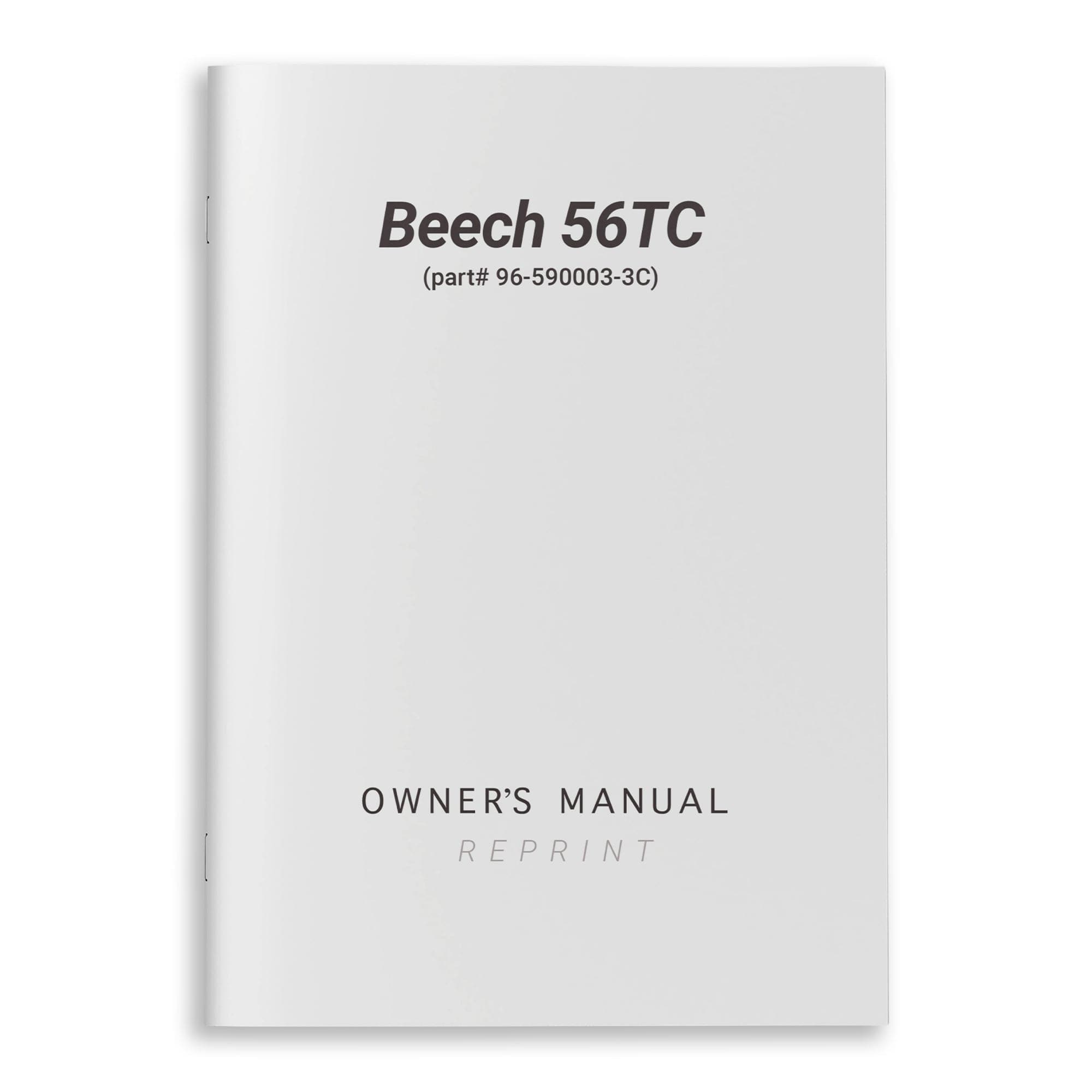 Essco Aircraft Aircraft Manual Beech 56TC Owner's Manual (part# 96-590003-3C)