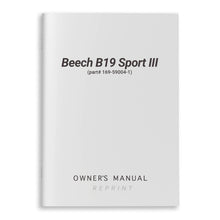 Essco Aircraft Aircraft Manual Beech B19 Sport III Owner's Manual (part# 169-59004-1)