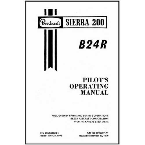 Essco Aircraft Aircraft Manual Beech B24R Sierra 200 Pilot's Operating Handbook (part# 169-590023-1)