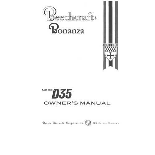 Essco Aircraft Aircraft Manual Beech D-35 Owner's Manual (part# 35-590001-3)