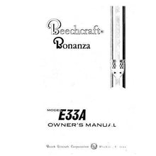Essco Aircraft Aircraft Manual Beech E-33A Series Owner's Manual (part# 33-590005-1)