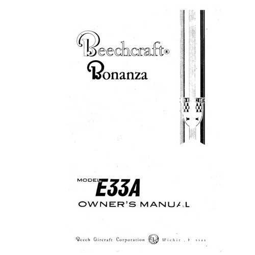 Essco Aircraft Aircraft Manual Beech E-33A Series Owner's Manual (part# 33-590005-1)