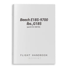 Essco Aircraft Aircraft Manual Beech E18S-9700 lbs. G185 Flight Handbook (part# 414-180192)
