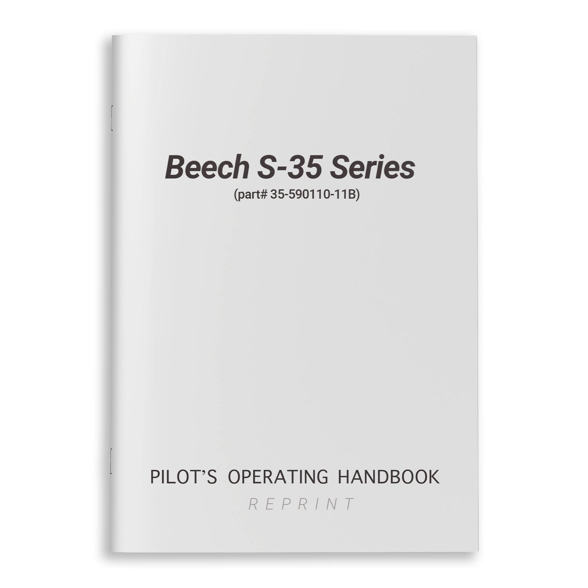 Essco Aircraft Aircraft Manual Beech S-35 Series POH Pilots Operating Handbook (part# 35-590110-11B)