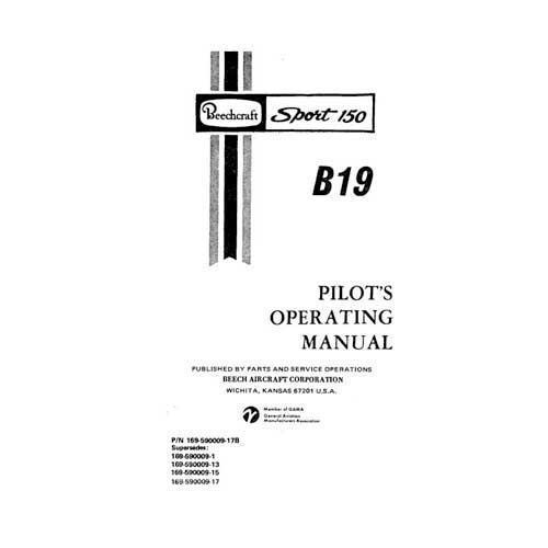 Essco Aircraft Aircraft Manual Beech Sport150 B19 Pilot's Operating Handbook (part# 169-590009-15)