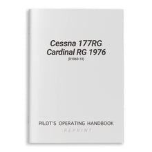 Cessna Aircraft Company Aircraft Manual Cessna 177RG Cardinal RG 1976 Pilot's Operating Handbook (D1060-13)