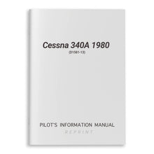 Cessna Aircraft Company Aircraft Manual Cessna 340A 1980 Pilot's Information Manual (D1581-13)