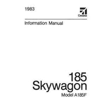 Cessna Aircraft Company Aircraft Manual Cessna A185F 1983 Pilot's Information Manual (D1237-13)