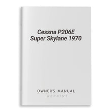 Essco Aircraft Aircraft Manual Cessna P206E Super Skylane 1970 Owner's Manual