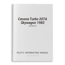 Cessna Aircraft Company Aircraft Manual Cessna Turbo 207A Skywagon 1983 Pilot's Information Manual (D1243-13)