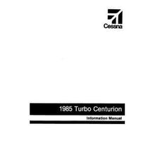 Cessna Aircraft Company Aircraft Manual Cessna Turbo 210R Centurion 1985 Pilot's Information Manual (D1289-13)