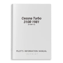 Cessna Aircraft Company Aircraft Manual Cessna Turbo 310R 1981 Pilot's Information Manual (D1589-13)