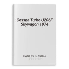 Essco Aircraft Aircraft Manual Cessna Turbo U206F Skywagon 1974 Owner's Manual