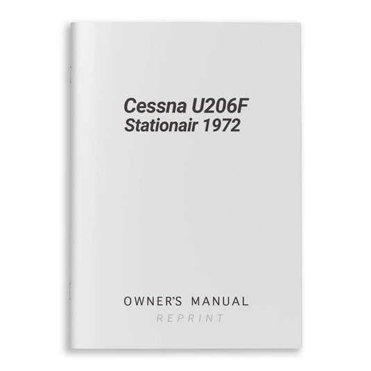 Essco Aircraft Aircraft Manual Cessna U206F Stationair 1972 Owner's Manual