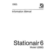 Cessna Aircraft Company Aircraft Manual Cessna U206G Stationair 6 1983 Pilot's Information Manual (D1240-13)