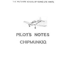 Essco Aircraft Aircraft Manual DeHavilland Chipmunk Series Pilot's Notes (part# DECHIPMUNK-PN-C)