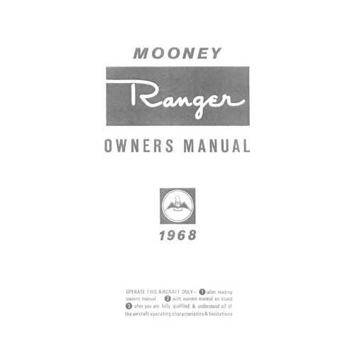 Essco Aircraft Aircraft Manual Mooney M20C Ranger 1968 Owner's Manual (part# 68-20C-OM-B)